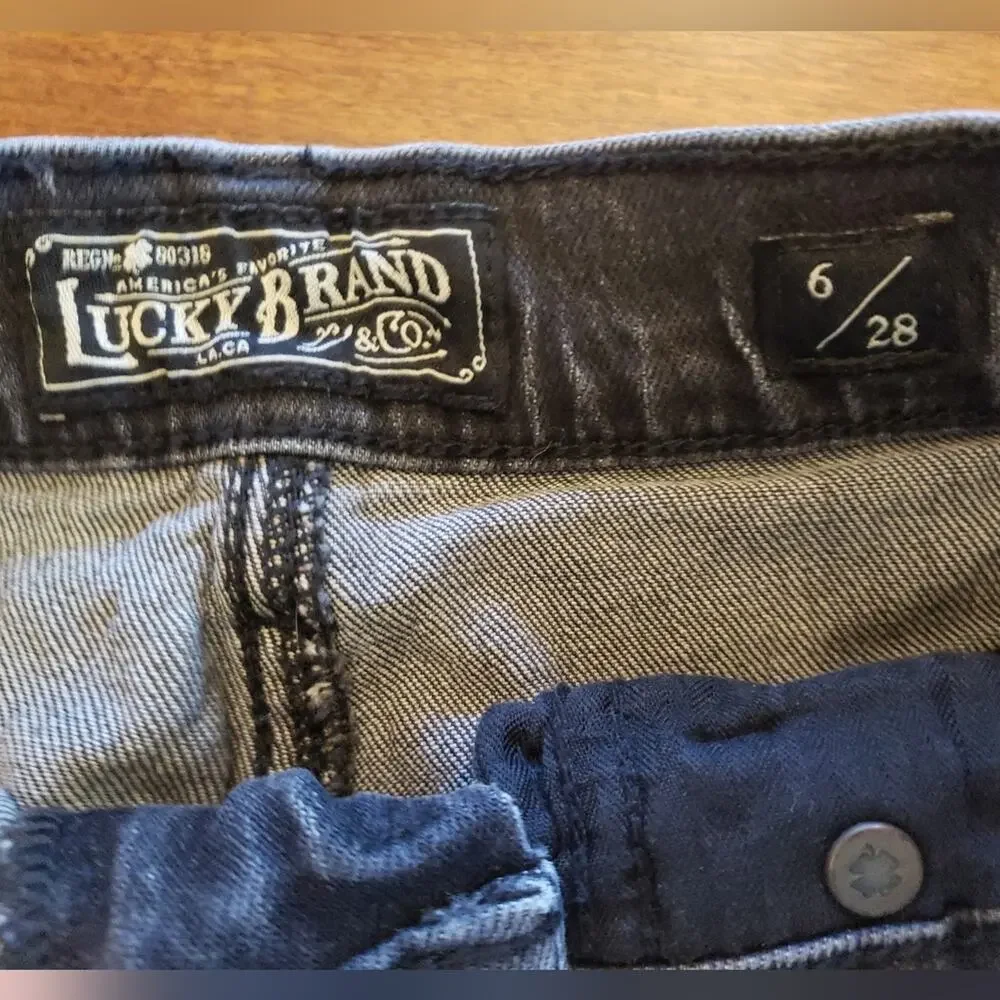 Lucky Brand 6/28 mini jean‎ skirt with raw hem